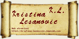 Kristina Lešanović vizit kartica